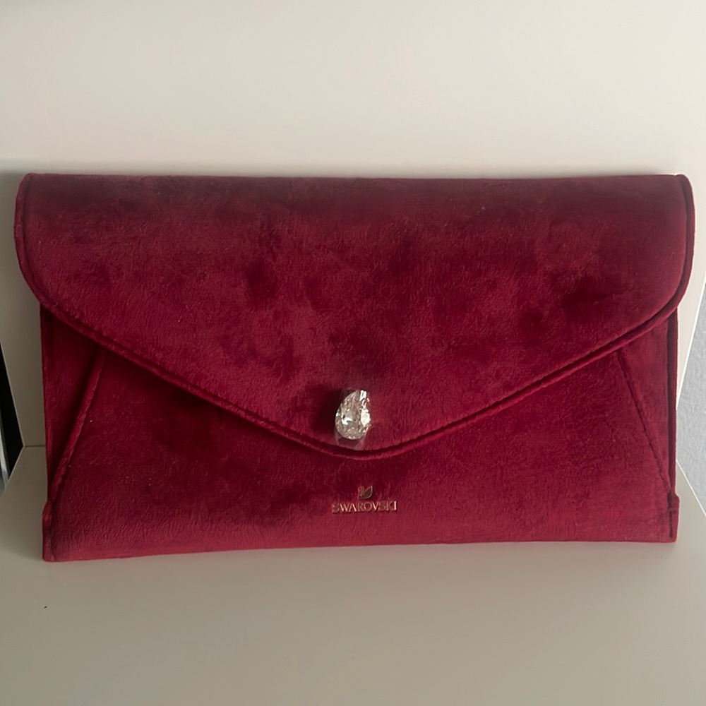 Swarovski Velveteen Holiday Envelope Clutch
